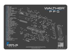 Cerus Gear For Walther PPQ Armorers Cleaning Mat PREMIUM Made In USA