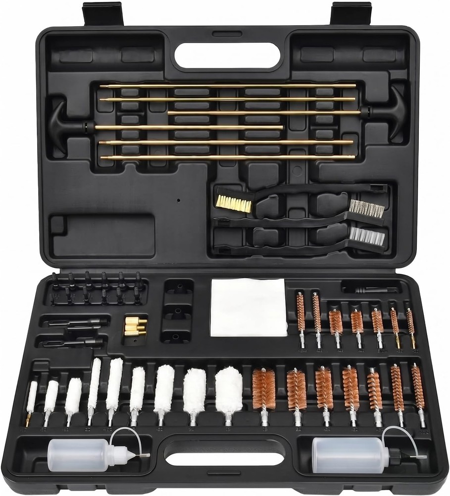 New Universal Gun Rifle Pistol Handgun Shotgun Firearm Cleaning Kit Set w/Case