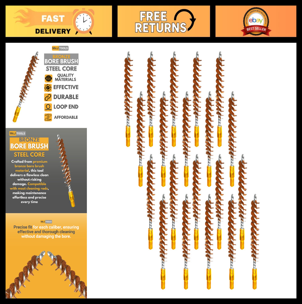 Premium Bronze Bore Brushes for Pistol & Rifle Cleaning – High-Quality Maintenan