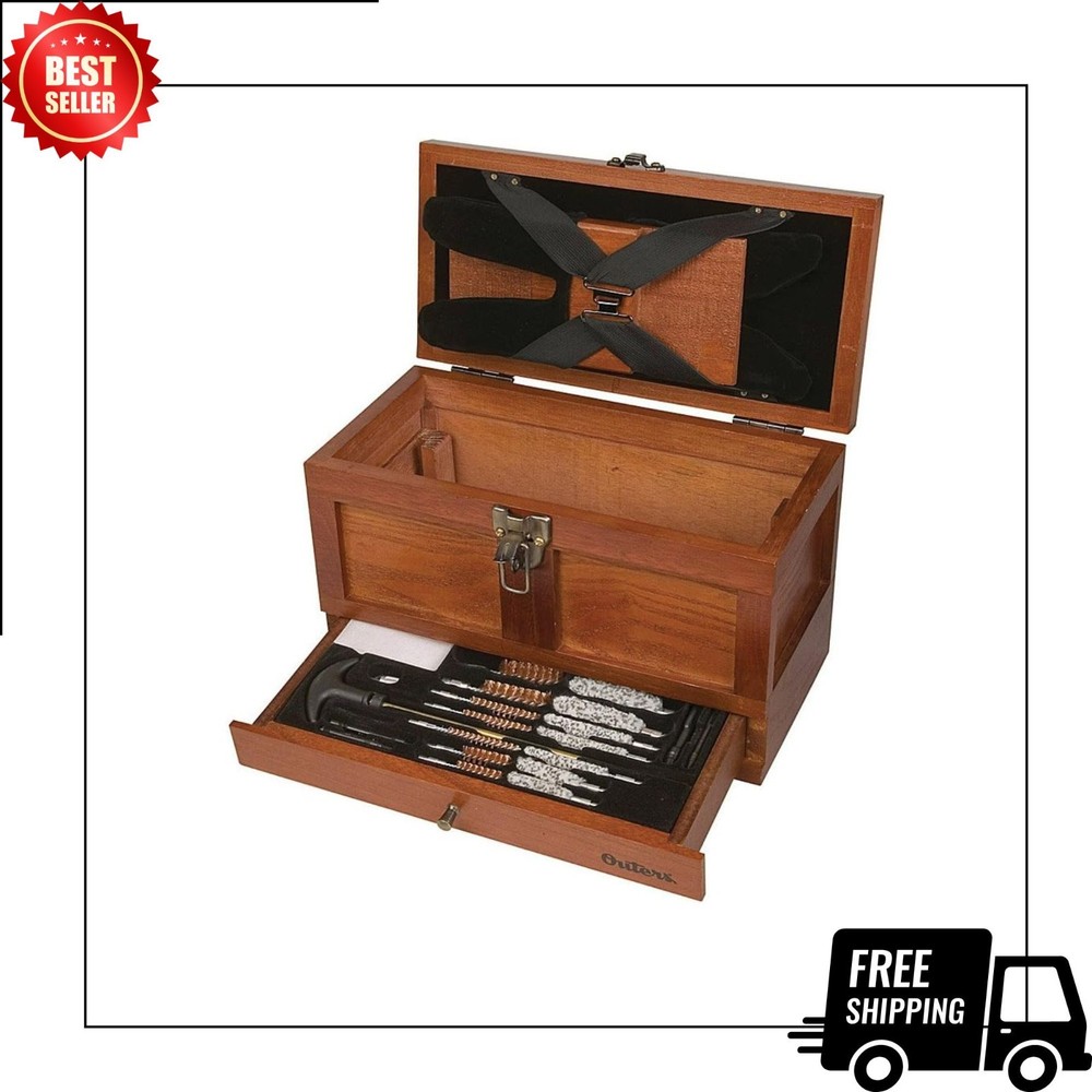 Piece Universal Wood Gun Cleaning Tool Chest (.22 Caliber and up), Multi