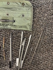 2018 US Army Military M16A1 Rifle Cleaning Maintenance Kit ALICE Brush Rods Set