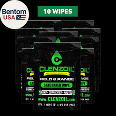 Field & Range Single-Use Saturated Gun Oil Wipe Packets | Individual CLP Wipes |