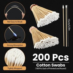 400 Gun Cleaning Patches + 200 Swabs for Firearms Kit