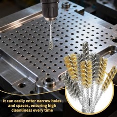 8 Pcs Bore Brush Set – Stainless Steel & Brass Wire Brushes for Deep Cleaning, F