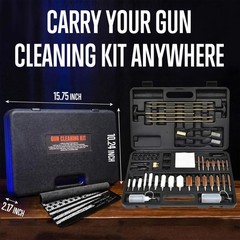 New Universal Gun Rifle Pistol Handgun Shotgun Firearm Cleaning Kit Set w/Case