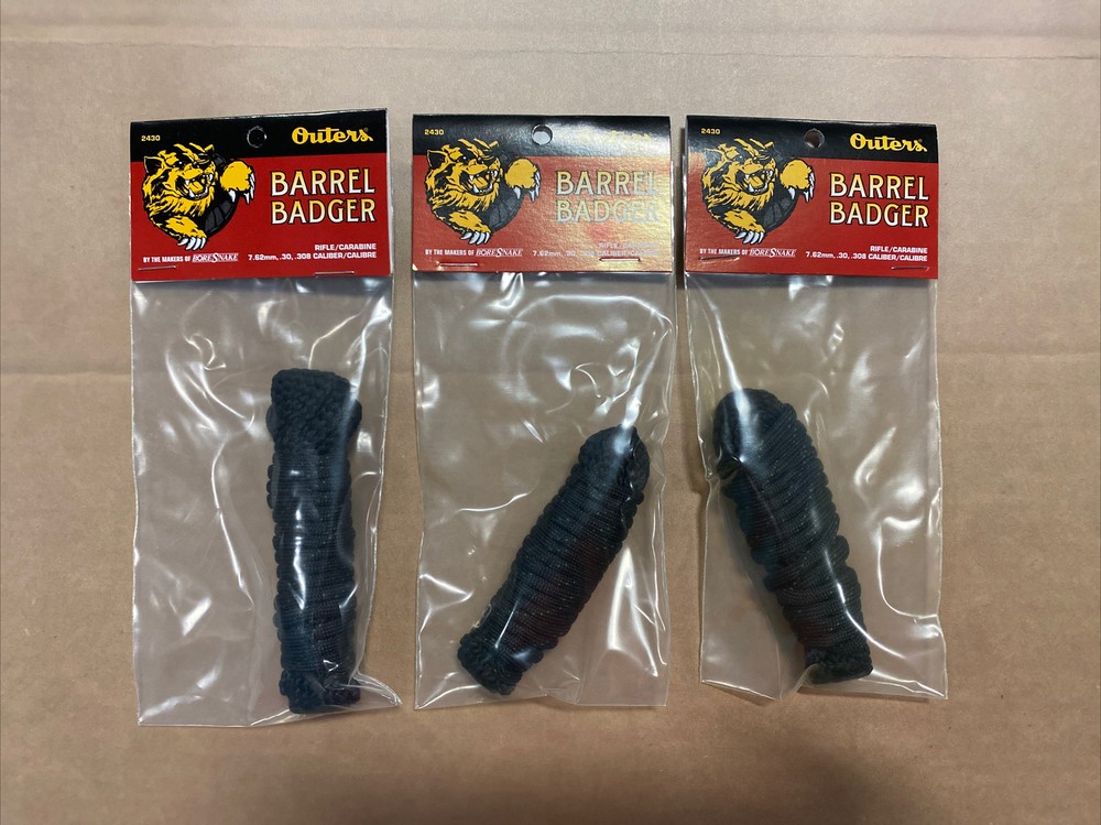 GUN BORE CLEANER OUTERS® BARREL BADGER 30/308 3 PACK!!!!!!!!!!!! (OUT2430)