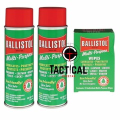 2 Cans of 6 oz Spray Gun Cleaning of Ballistol Multi-Purpose Wipes (10 wipes)&
