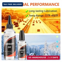 4.4 oz Airsoft Oil lubricating with Needle Oiler Pure Silicone Lubricant Airsoft