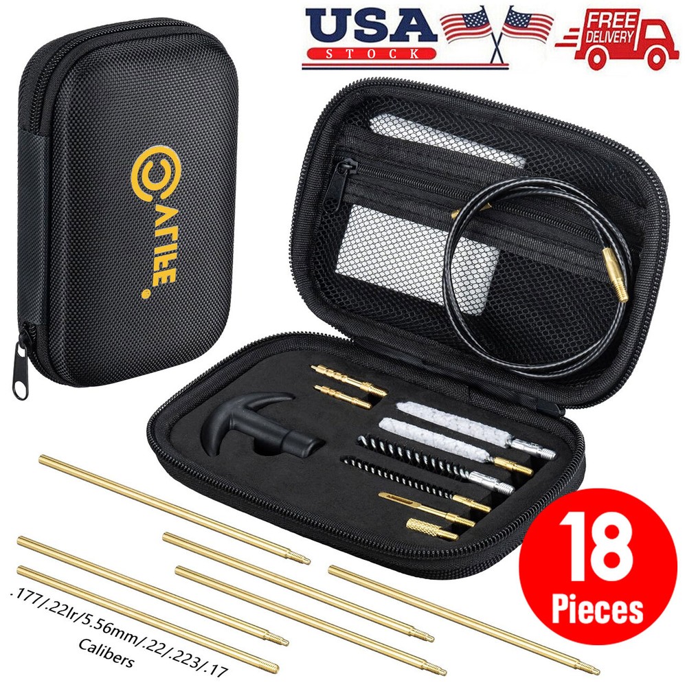 Gun Cleaning Kit for Rifle Pistol Handgun Rifling for 177/22lr/5.56mm/22/223/.17