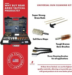 Universal Gun Cleaning Kit for Shotguns Rifles Muzzle Loaders Handguns Pistols