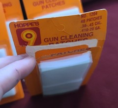Hoppe’s Gun Cleaning Patches – 2 Sizes – 250 + Patches – No. 1204 & No. 1205