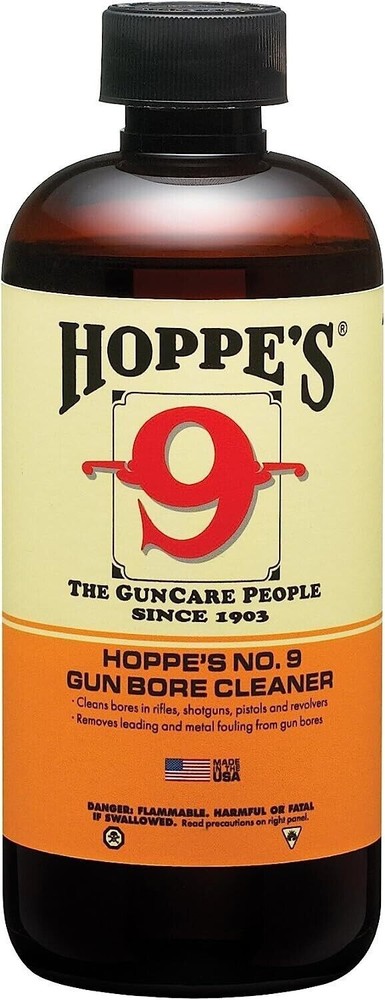 NEW Hoppe’s No. 9 Gun Bore Cleaning Solvent 1-Quart (32 Ounce) Bottle Hoppes 932
