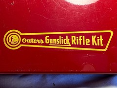 Outers No 477 Rifle Cleaning Kit Vintage Red Tin Complete w/ Rods Brush Solvent