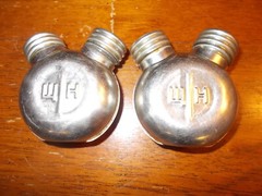 10 Pack – Surplus Romanian Oil Double Spout Oil Bottles – Surplus Used Condition