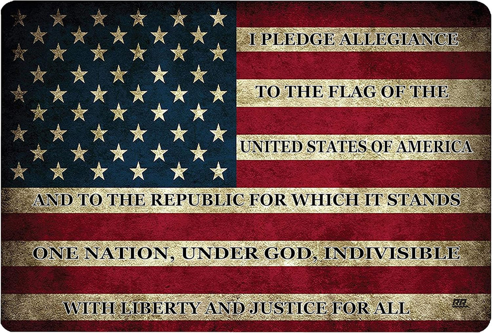 Pledge of Allegiance USA American Flag Gun Cleaning Mat Bench Pad Gift for Gun O