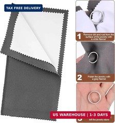 7Pcs Silver Cleaning Kit，with 4Pcs Ultra-Soft Brushes & 2Pcs Polish Cloths & 1Pc