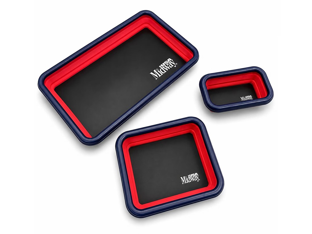 MidwayUSA Collapsible Magnetic Gun Cleaning Parts Tray 3-Piece Set