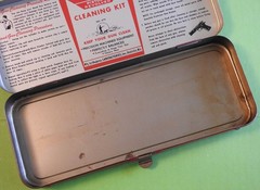 Vintage Red Metal Box Outers Gunslick Revolver Kit .22 Cal – TIN BOX + INSERT