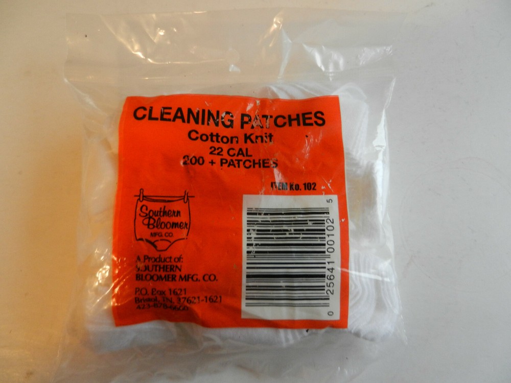 Southern Bloomer; 200+ Cleaning Patches 22 Cal; 1-1/8″ x 1-1/8″; MPN 102