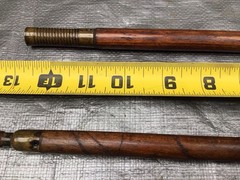 Vintage Wood And Brass Shotgun Cleaning Rod Oak