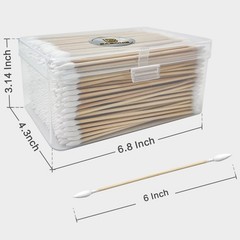 400PCS Gun Cleaning Swabs – Double Ended, 6 Inch Long, Pointed and Bamboo Cotton