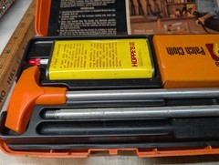 Hoppes 9 Old Vintage Gun Cleaning Kit & Storage Box Nice Orange Hard Case c1980s
