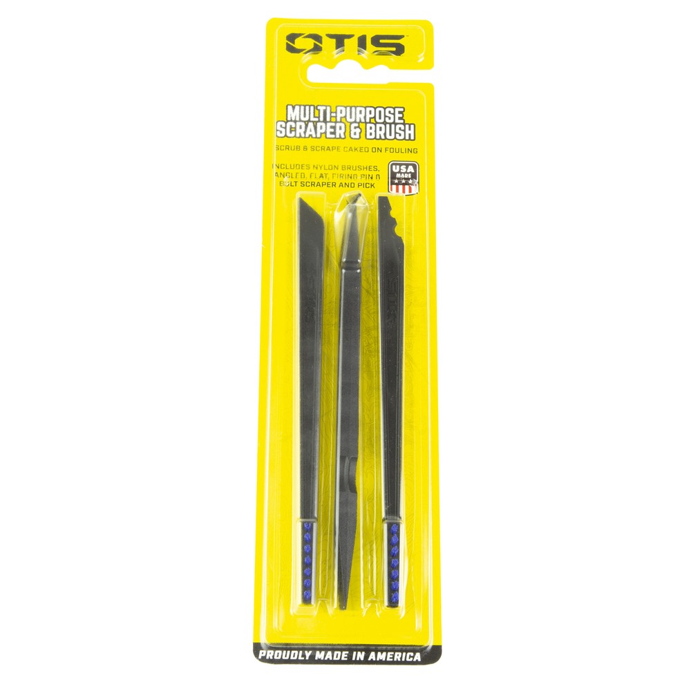 Otis Technology Multi-Purpose Scraper and Brush 3 Piece Set Cleaning Tools Black