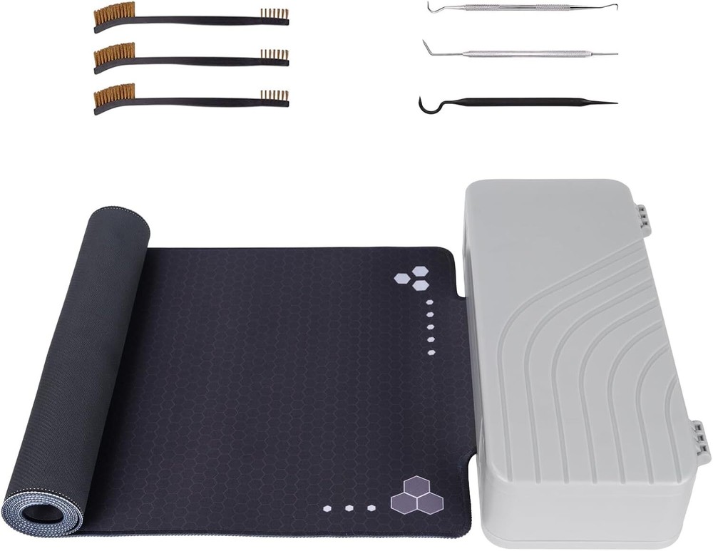 Gun Cleaning Mat 36 x 12”, Non-Slip Workbench Pad, Large Gun Mat in Storage Box
