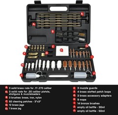 Complete Universal Gun Cleaning Kit with Elite Brass Accessories for Firearms