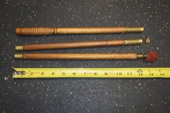 Antique 3 piece Wood Shotgun Cleaning Threaded Rod