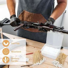 400 Gun Cleaning Patches + 200 Swabs for Firearms Kit