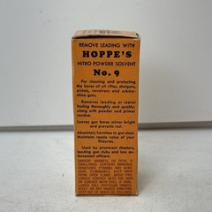 Vintage Bottle of Hoppe’s Nitro Powder Solvent No 9 Rust Bore Cleaning Half Full