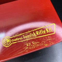 Pair Of Vintage Outers Gunslick Rifle Cleaning Kit No. w/ Box Solvent Patches