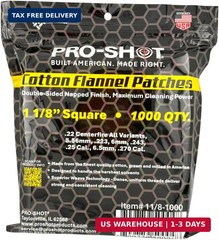 Pro-Shot Premium Gun Cleaning Patches – 100% Cotton Flannel, Superior Weave Tech