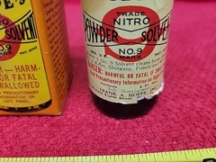 Vintage Hoppe’s No. 9 Gun Cleaning Solvent Bottle Box Glass Bottle