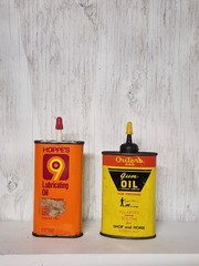 HOPPES AND OUTERS 445 GUN OIL VINTAGE CANS