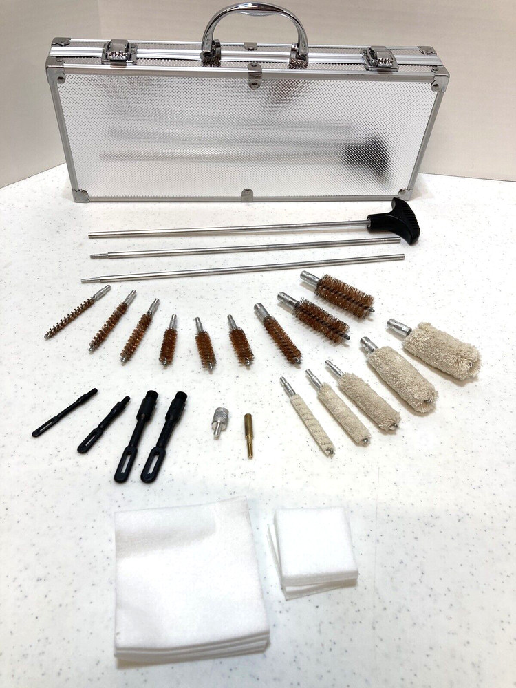 Hoppe’s Gun Cleaning Kit 23 Piece Plus Cleaning Pad With Padded Carrying Case