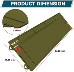 Rifle Shotgun Cleaning Mat – Large Magnetic Gun Mat with Organizer Parts Tray, A