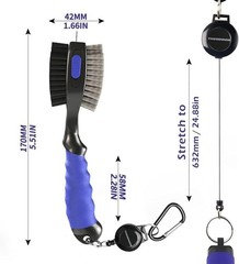 Ergonomic grip brush with spike for deep groove dirt removal