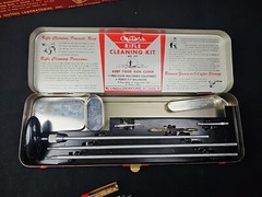 Vintage Outers Gunslick Rifle Kit No. 477 Tin 22 Cal Gun Cleaning Kit Many Parts