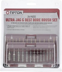 26Pcs Gun Cleaning Kit Jag and Bore Brush Set Caliber Labeled Case Maintenance
