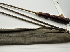 Vintage Gunslick .22 Cal Rifle Cleaning Rod Set Brass Wood Handle Bag USA NJ