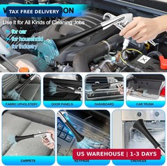 2 Nozzles Air Cleaning Gun, Dry Cleaning Gun Quickly Blasts Dust, Dirt and Grime