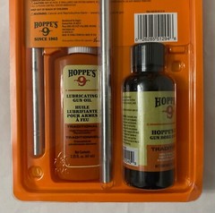 Hoppes 9 12 ga Shotgun Cleaning Kit Gun Cleaner, Lube Brush Jag Bore Patches