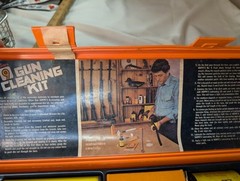 Hoppes 9 Old Vintage Gun Cleaning Kit & Storage Box Nice Orange Hard Case c1980s