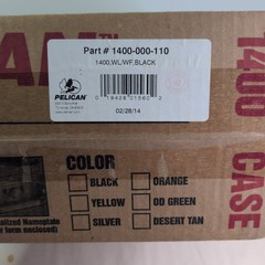 Pelican 1400 Protector Case | 13.4 × 11.6 × 6.0″ | Black | Removable Foam NIB