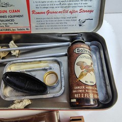 Outers Rifle Gun Cleaning Kit Red Box Rod Set Oil Patch Cloth plus extras