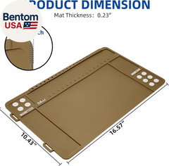 Gun Cleaning Mat, Premium Magnetic Pad with Organizer Parts Tray, Anti-Slip Rubb
