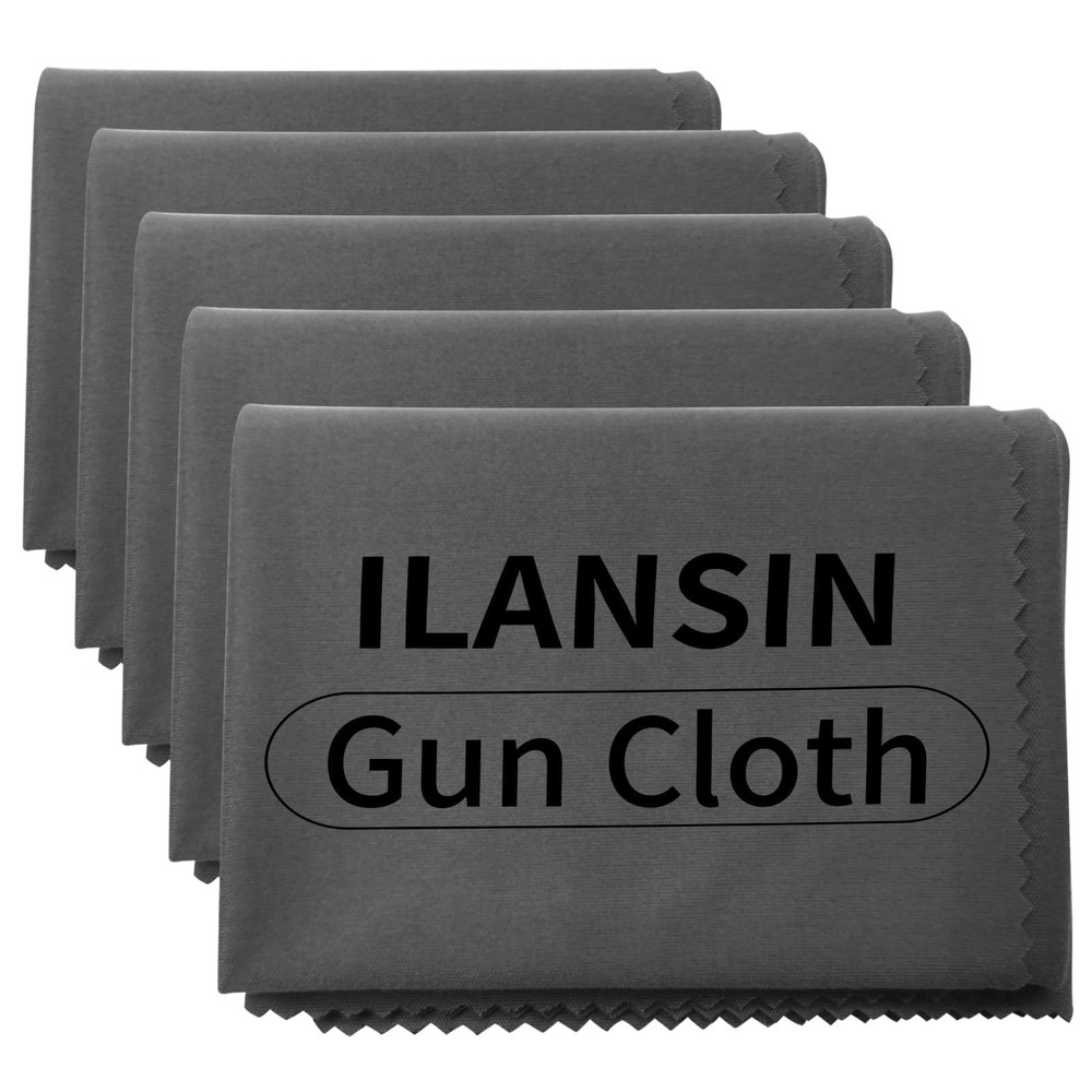 ILANSIN 5Pack Technology Microfiber Black/Gray Gun Cloth-Large Size-Lint Free…