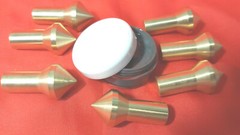 Gunsmith Tools – 7 Brass Muzzle Laps – Rifle Or Pistol Crowning+Lapping Compound